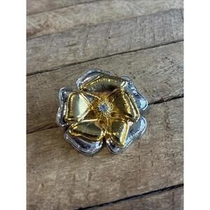 STUNNING VINTAGE ESTATE SIGNED AAI RHINESTONE FLOWER BROOCH!